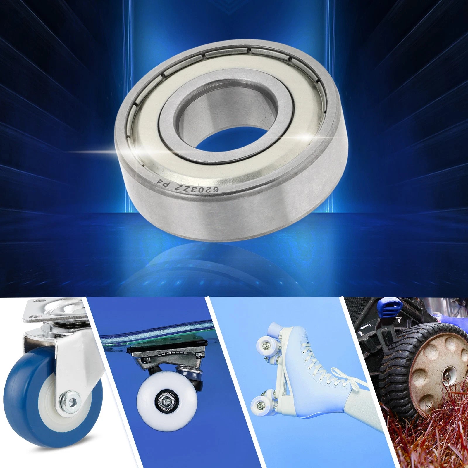 6203ZZ Deep Groove Ball Bearing for Scooter Skateboard Wheel (P4)