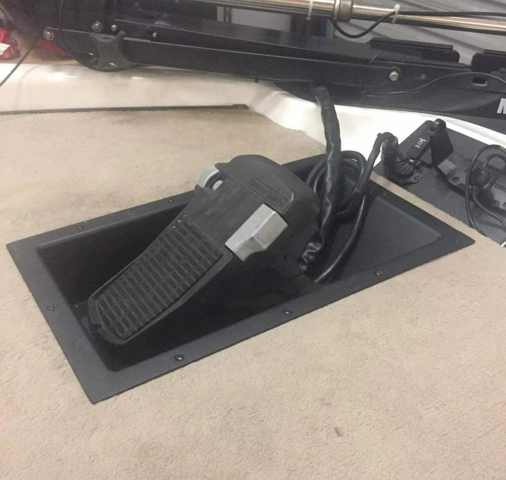 Minn Kota Trolling Motor Recess Pedal Tray for Bass Boat (R&R Design)