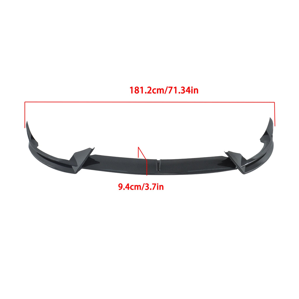 Front Bumper Lip Spoiler for Tesla Model Y (2020–2024) - Carbon Style ABS