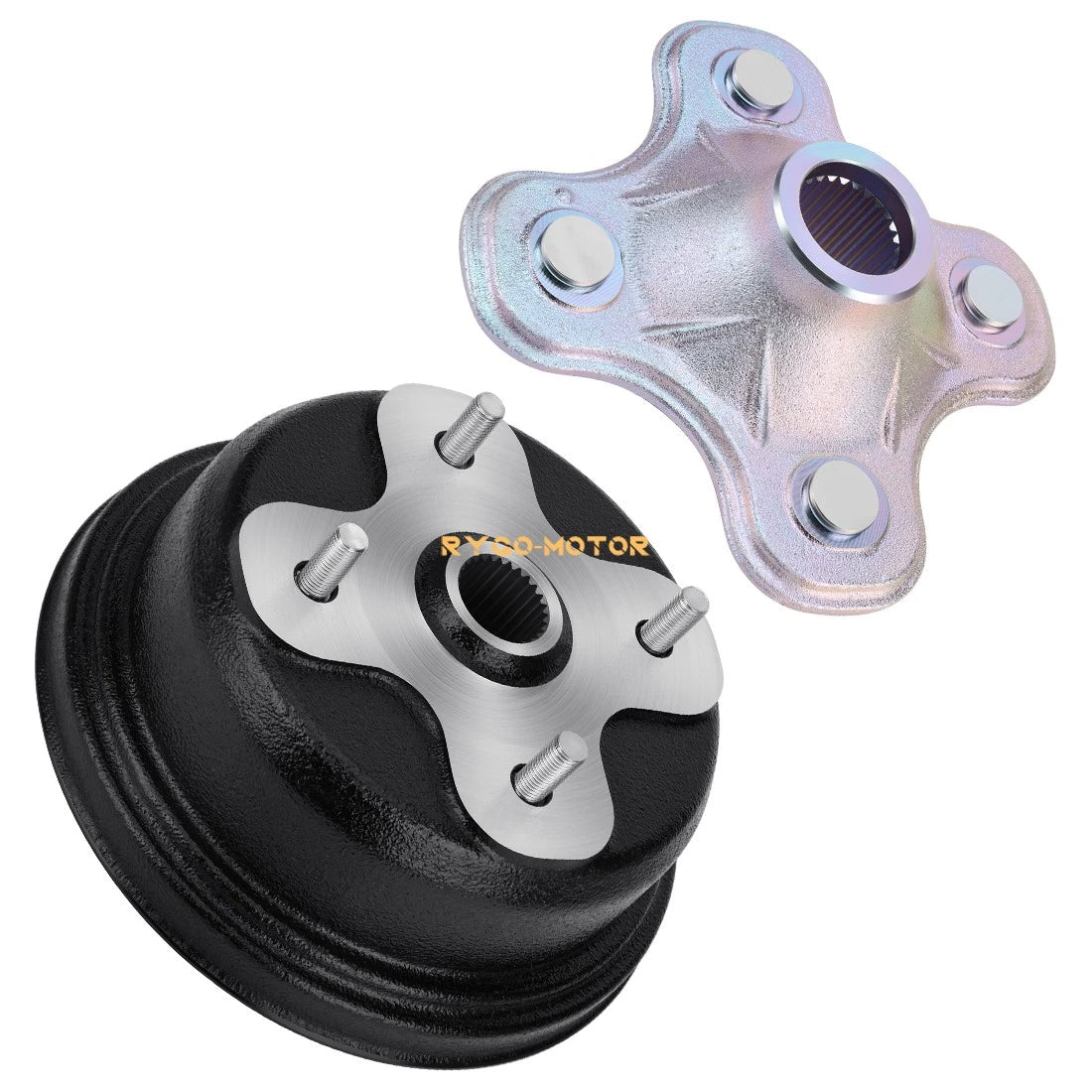 Rear Brake Drum & Wheel Hub for Yamaha Big Bear 350 (1996–1999)