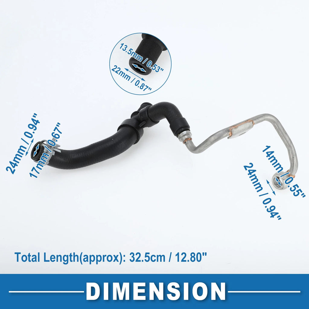 Turbocharger Coolant Hose Return Line No.11537643226 for BMW 120i 220i 320i 430i (2012–2020)