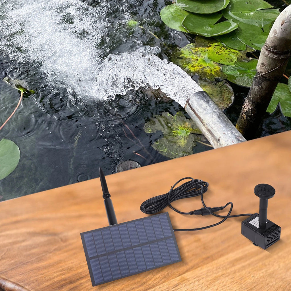 Solar Water Pump 5V 5W for Garden Fountain Decoration (No Part Numbers)