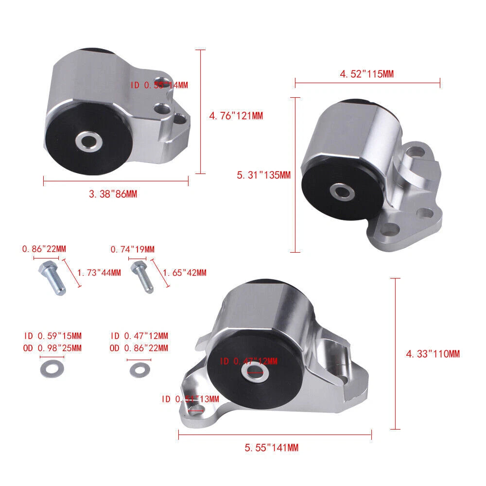 Aluminum Engine Mounts for Honda Del Sol, Integra (1992–2001)