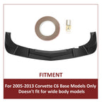 Front Bumper Lip Spoiler Splitter for Corvette C6 Z06 ZR1 (2005–2013)