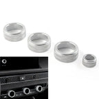 4 x AC Climate Control Knob Ring Covers for Honda Civic (2022 - Present) Silver