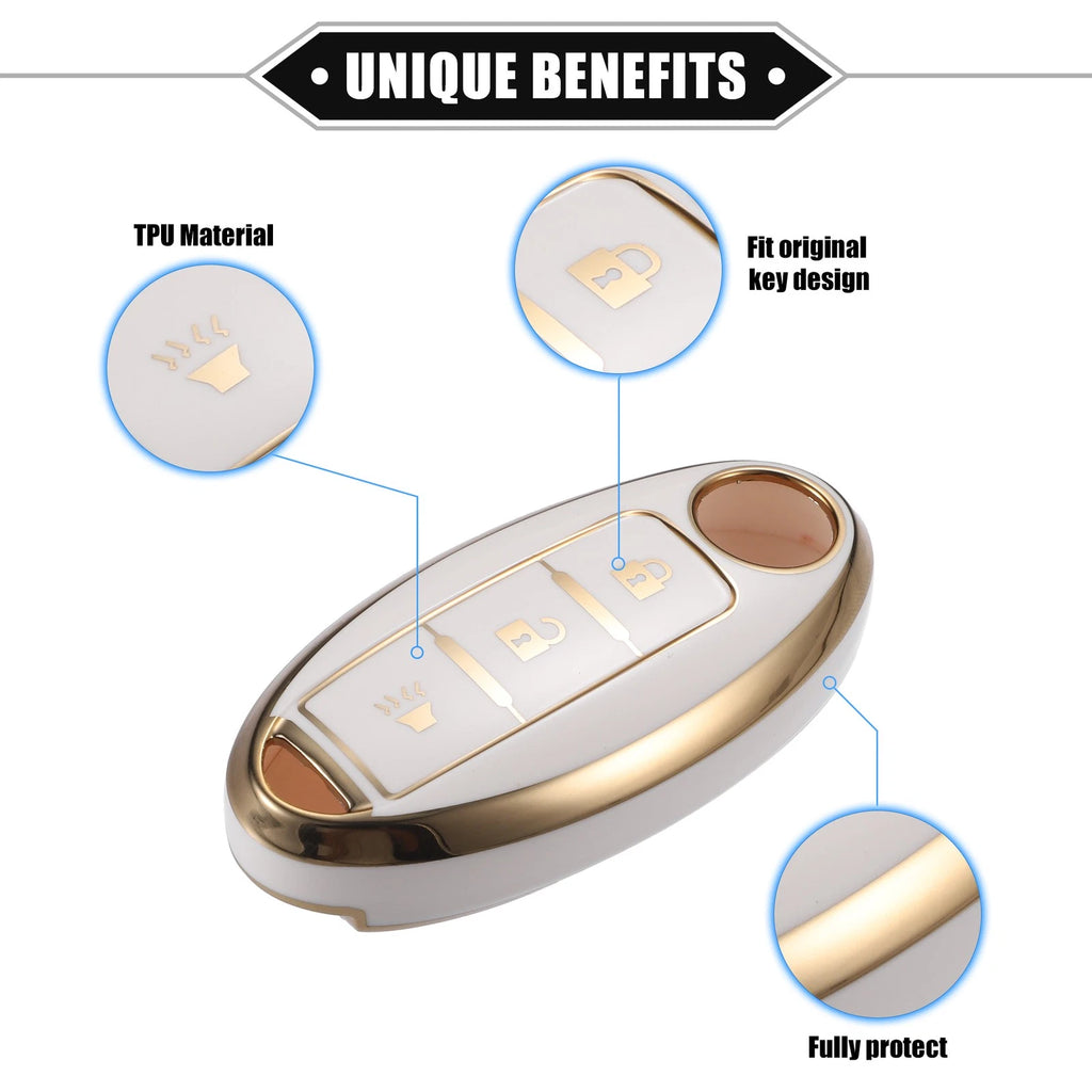 3 Button Keyless Key Fob Shell Cover Case for Nissan Altima Armada (2013–2023)