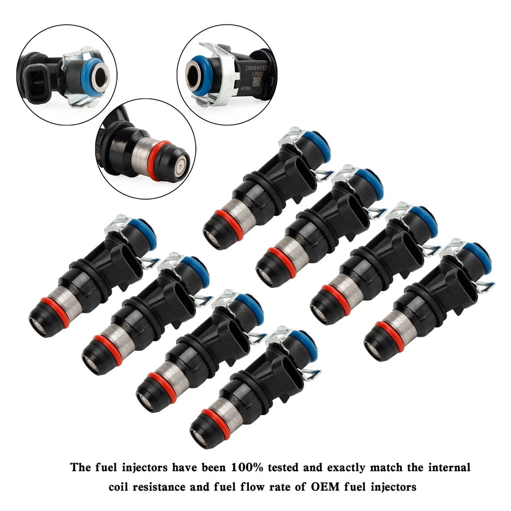 8PCS Fuel Injectors 25348180 881693002 RA087006 for Chevy MerCruiser Volvo Penta