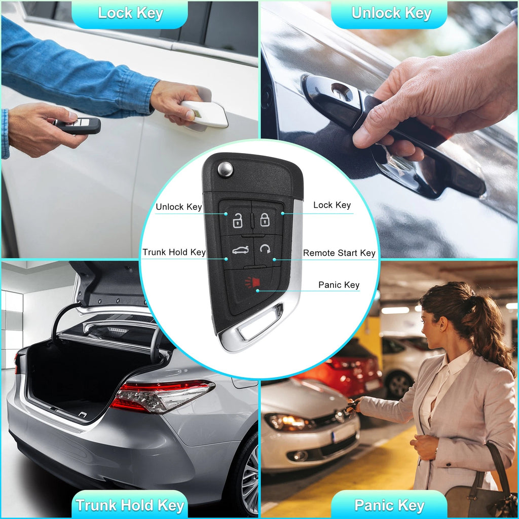 5 Button Key Fob Case for Chevrolet (OHT01060512)
