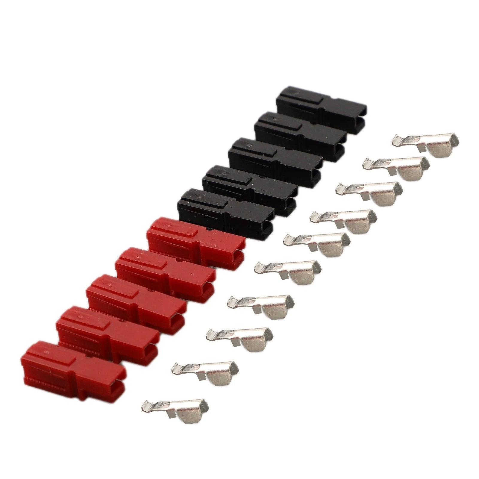 Set of 10 High Voltage Red and Black Connectors for Marine Applications