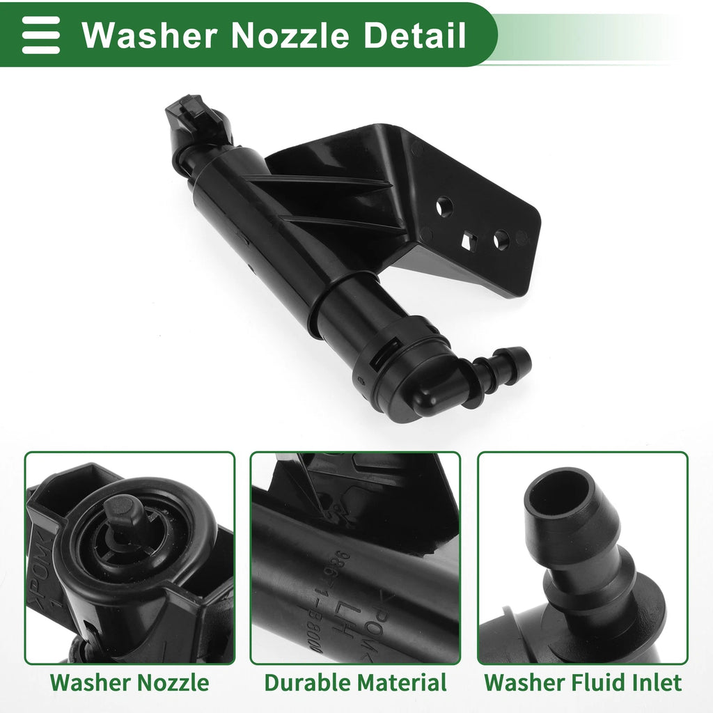 Front Driver Side Headlight Washer Nozzle for Hyundai Santa Fe (2013–2018) No. 98671B8000
