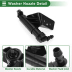 Front Driver Side Headlight Washer Nozzle for Hyundai Santa Fe (2013–2018) No. 98671B8000
