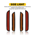 Set of 4 Smoked Lens LED Side Marker Lights for Ford Mustang (2010–2014)