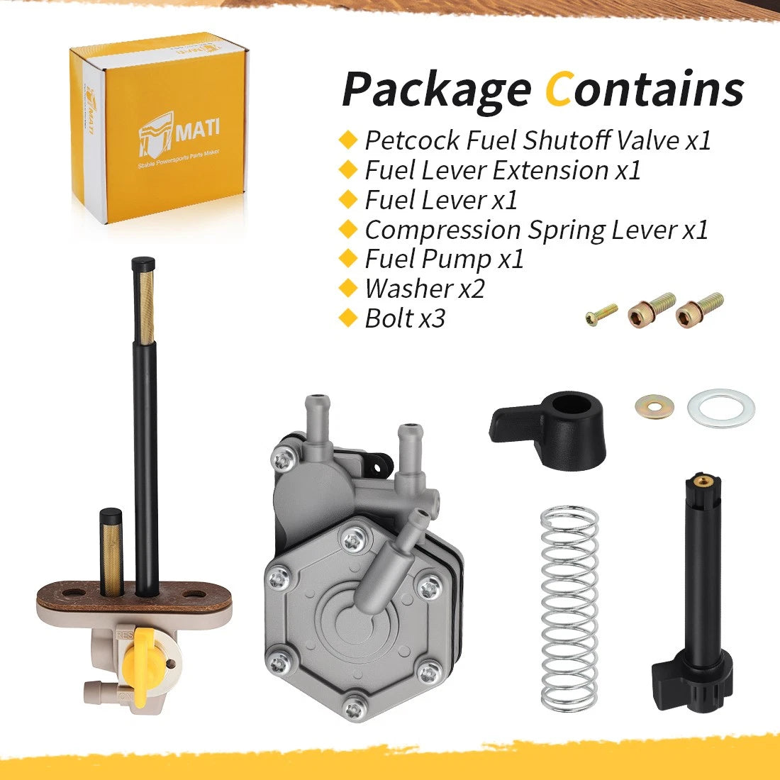 Fuel Pump & Fuel Valve Petcock for Polaris Magnum 425 (1995–1998) Scrambler 500 (1997–2001)