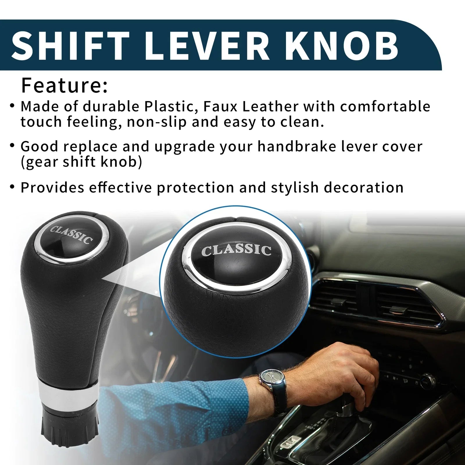 Shift Knob for Mercedes-Benz E-Class 2009-2016 - Black Plastic