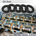Set of 5 Oil Seal Rotary Shaft Seal TC Ring 28x48x10mm Nitrile Rubber
