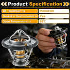 Engine Coolant Thermostat 255002E000 for Hyundai Elantra (2011–2016, 2020–2022)