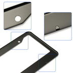 2X Black Stainless Steel License Plate Frame for Universal Fit