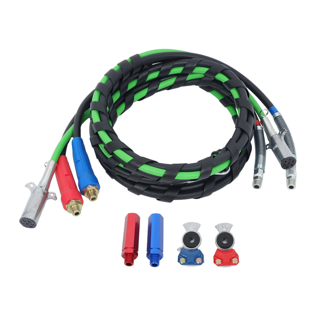 3X 15Ft Air Line Hose & Electric Cable Wrap for Semi Trailer
