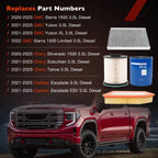 3.0L Duramax Diesel Filter Kit for Chevy Silverado 1500 GMC Yukon (2020–2023) TP1015