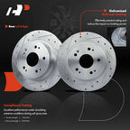 Rear Drilled Brake Rotors & Brake Pads for Honda Accord