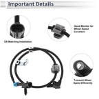 ABS Wheel Speed Sensor No.19181871 for Chevrolet Astro (2003–2004) 1 Pc Front Left