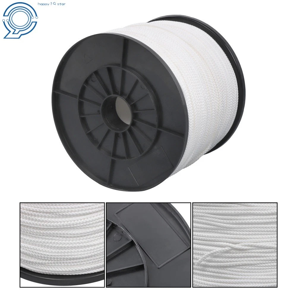 1/8 Inch White Polypropylene Tying Twine Pull Line 1000 Feet 8 Strand