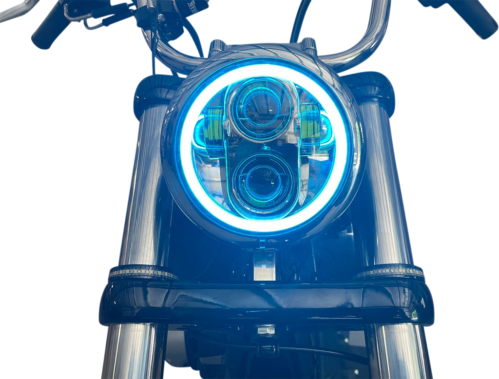 5.75" Headlamp with Mounting Ring - Chrome for Custom Dynamics (PG-575-C)