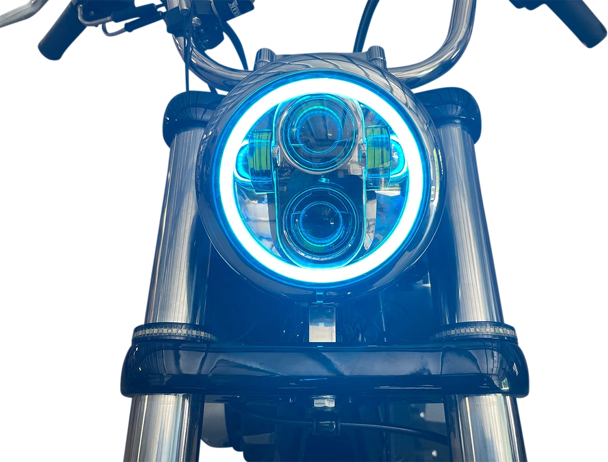 5.75" Headlamp with Mounting Ring - Chrome for Custom Dynamics (PG-575-C)