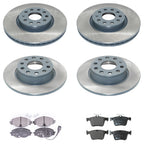 DuraGo Front Rear Rotor Brake Pad Kit for Audi A3 Sportback e-tron (2015–2016)
