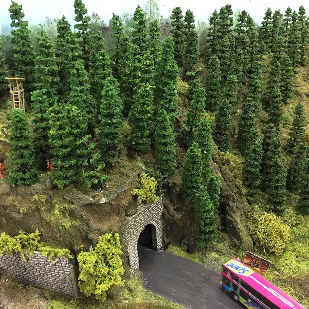 80pcs 9cm Model Trees for Train Railroad Landscape Layout