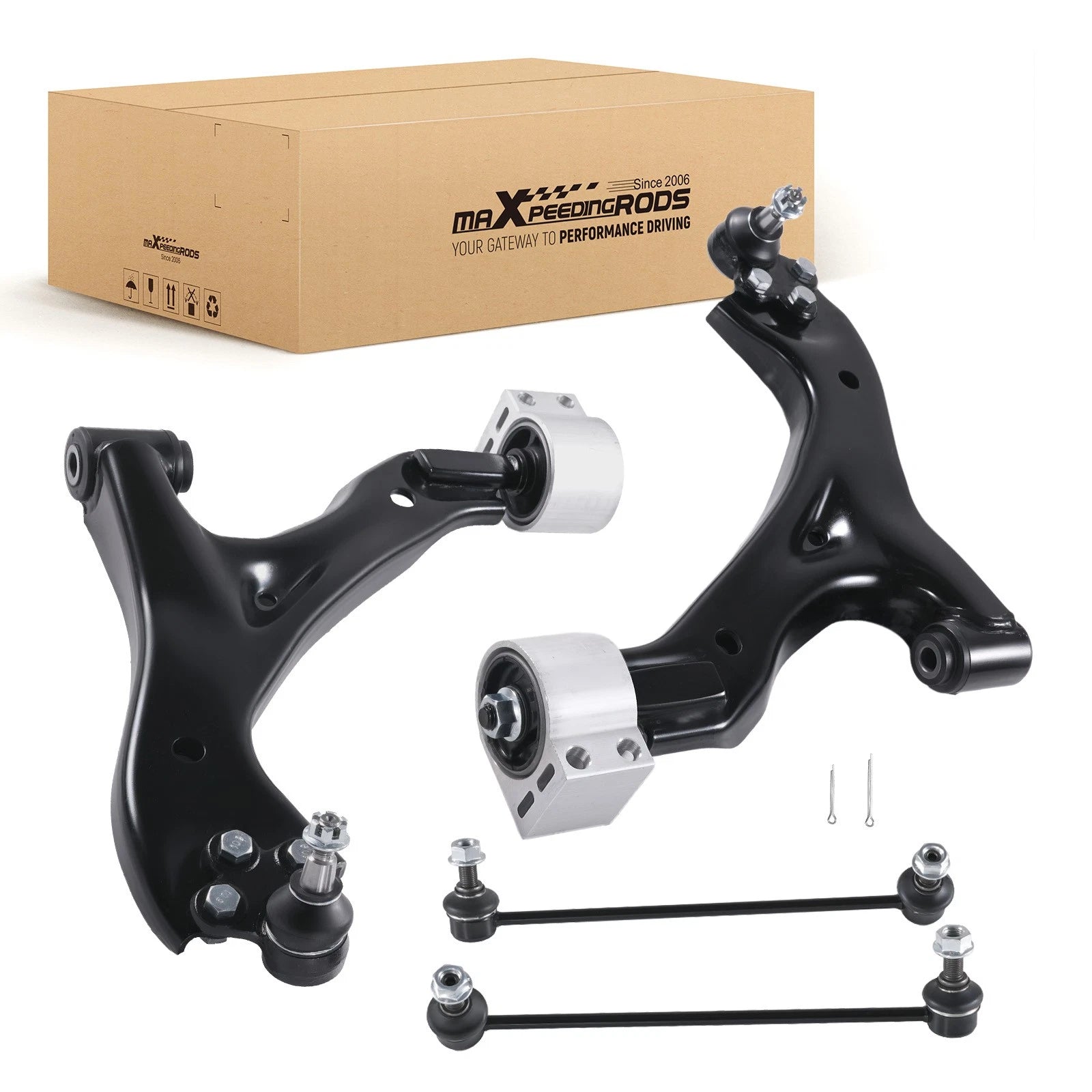 Set of 4 Front Lower Control Arms Sway Bar End Links for Chevy Equinox (2005–2009)