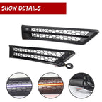 Dynamic Amber & White LED Hood Grille Vents for Freightliner Cascadia (2018–2025)