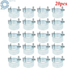 Set of 20 Fuel Injection Hose Clamps for Auto (14mm-16mm)