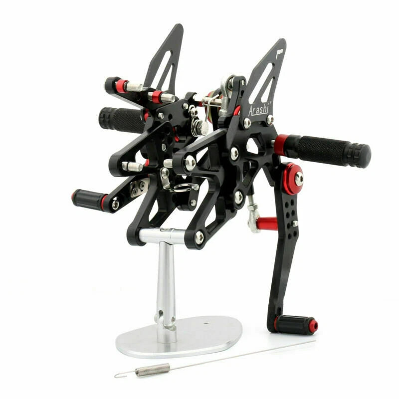 Aluminum Rearsets Footpegs for Daytona 675/R (2013–2017) Black