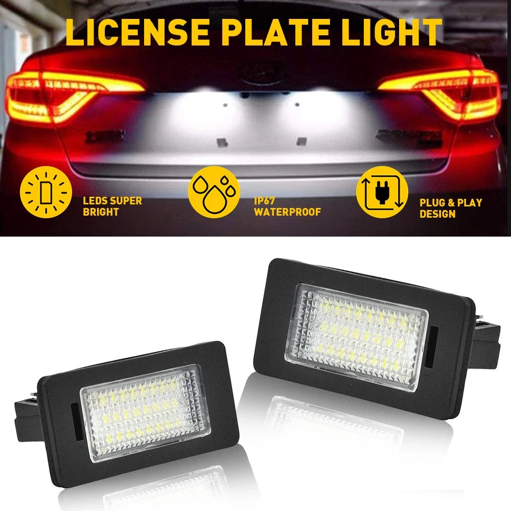 2X LED License Plate Light Bulbs for BMW E90 E92 E60 E61 (2007–2013)