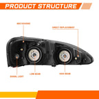 RGB LED Light Bar Headlights for Pontiac Grand Prix (2004–2008)