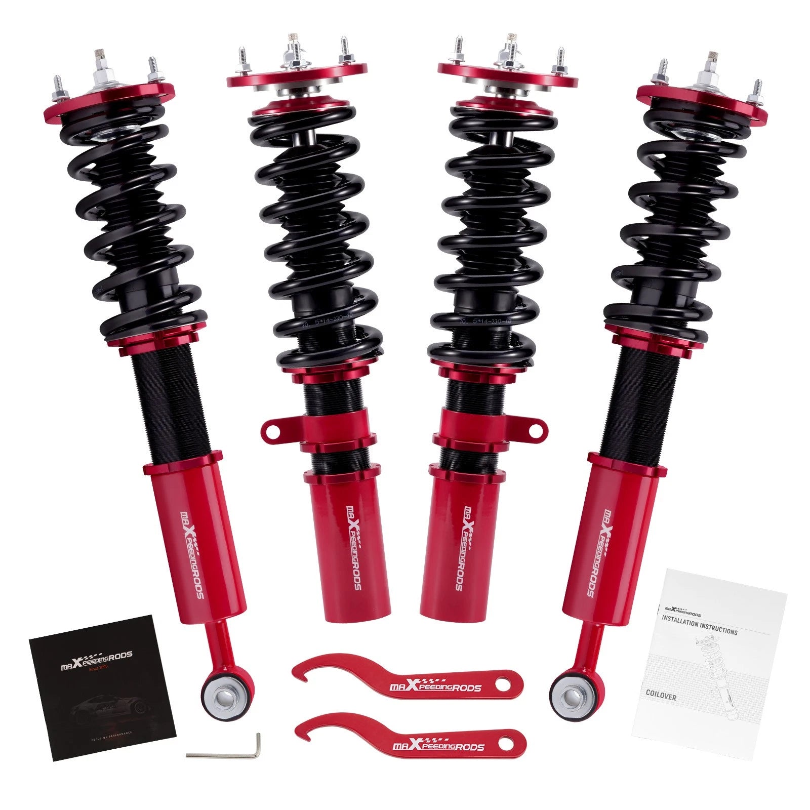 Coilover Kit for BMW 5 Series E60 (2004–2010) Adjustable Damper Red Shocks