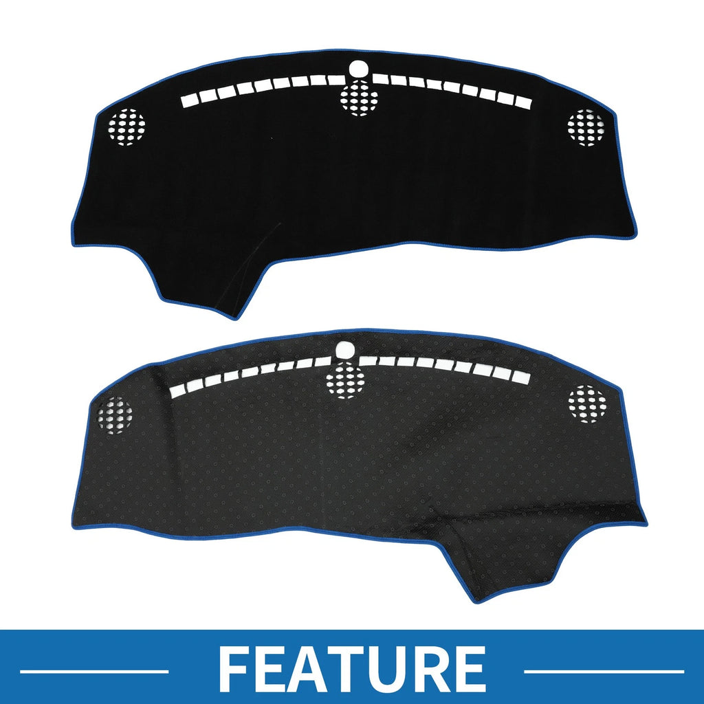 Dashboard Cover Mat for Dodge Challenger (2015–2024) Black Blue