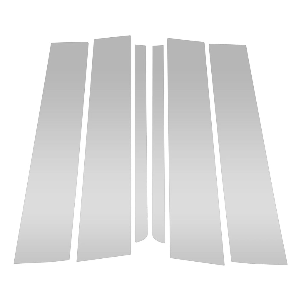 Set of 6 Door Pillar Window Trim for Ford Explorer (2011–2019) Silver Tone