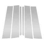 Set of 6 Door Pillar Window Trim for Ford Explorer (2011–2019) Silver Tone