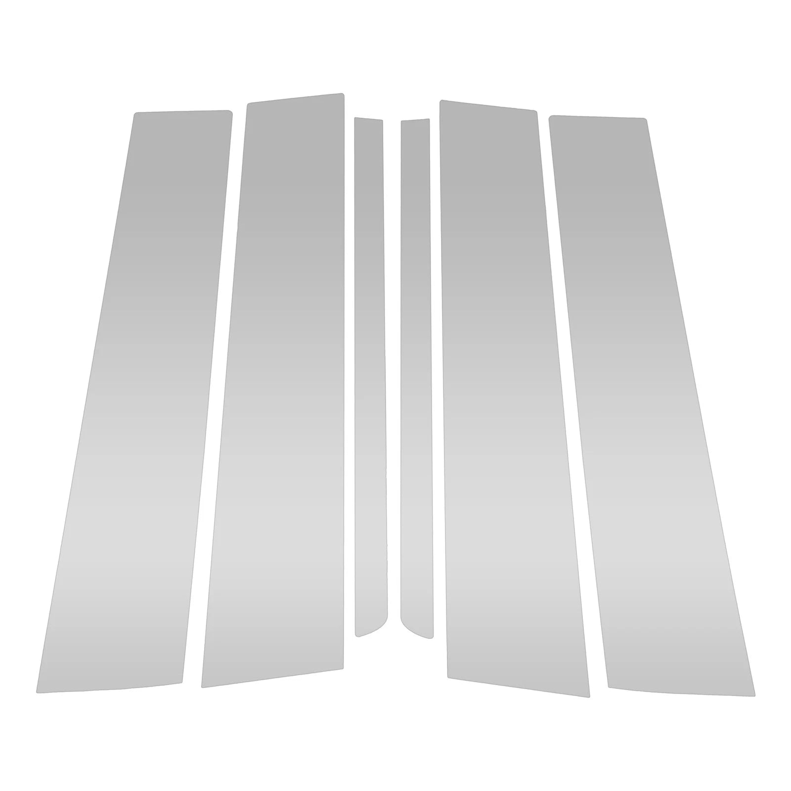 Set of 6 Door Pillar Window Trim for Ford Explorer (2011–2019) Silver Tone