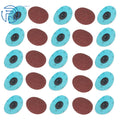 25 Pack 3" 36 Grit Aluminum Oxide Sanding Discs for Die Grinder