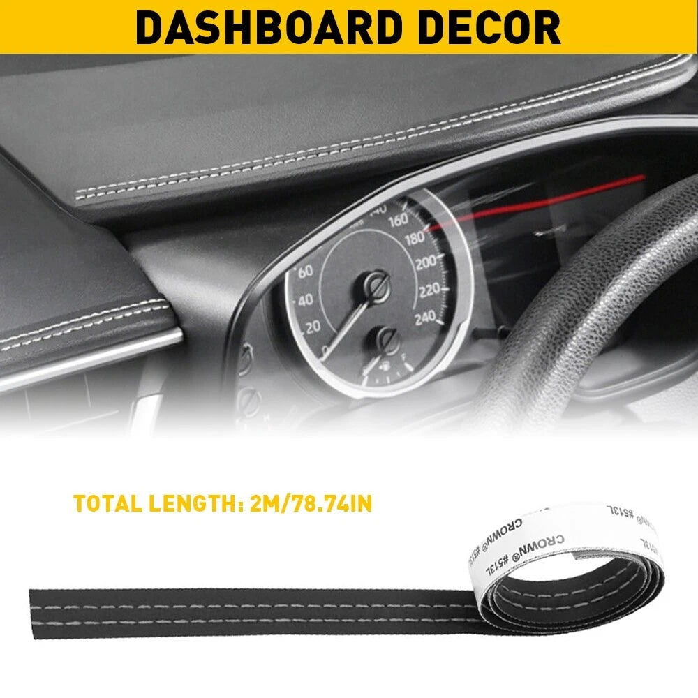 PU Leather Dashboard Trim Sticker for Car (2010–2023)
