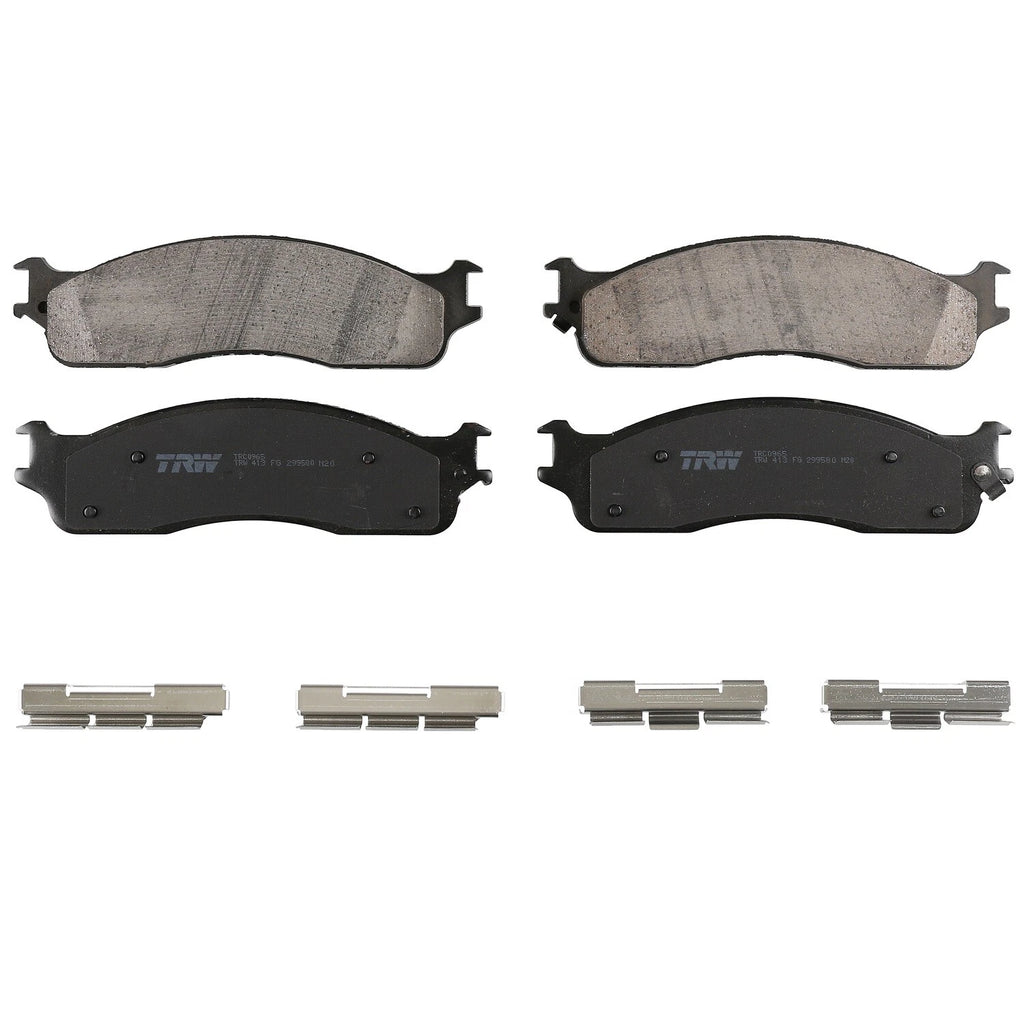 Front Brake Kit Set of 4 Disc Rotors & TRW Pro Ceramic Pads for Dodge Ram 1500