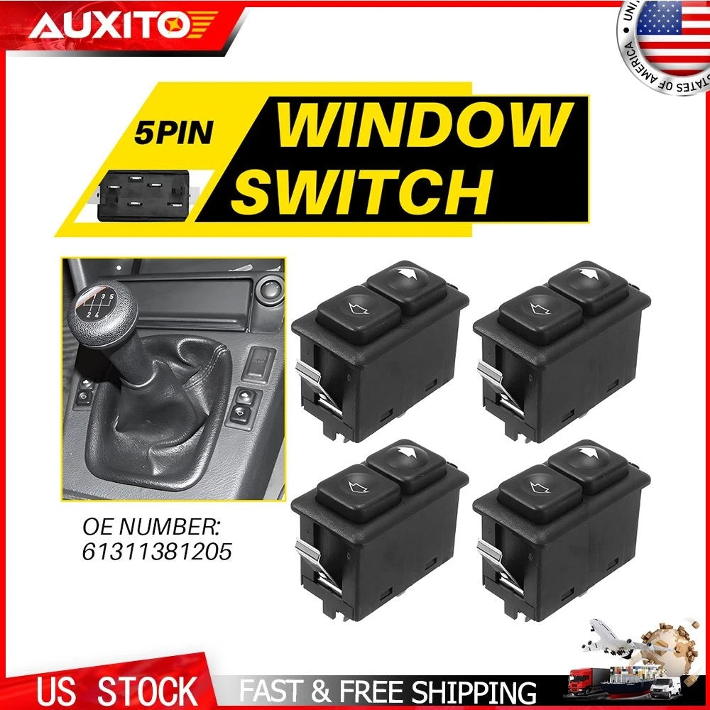 Set of 4 Window Switches for BMW E23 (1982–1989) Illuminated