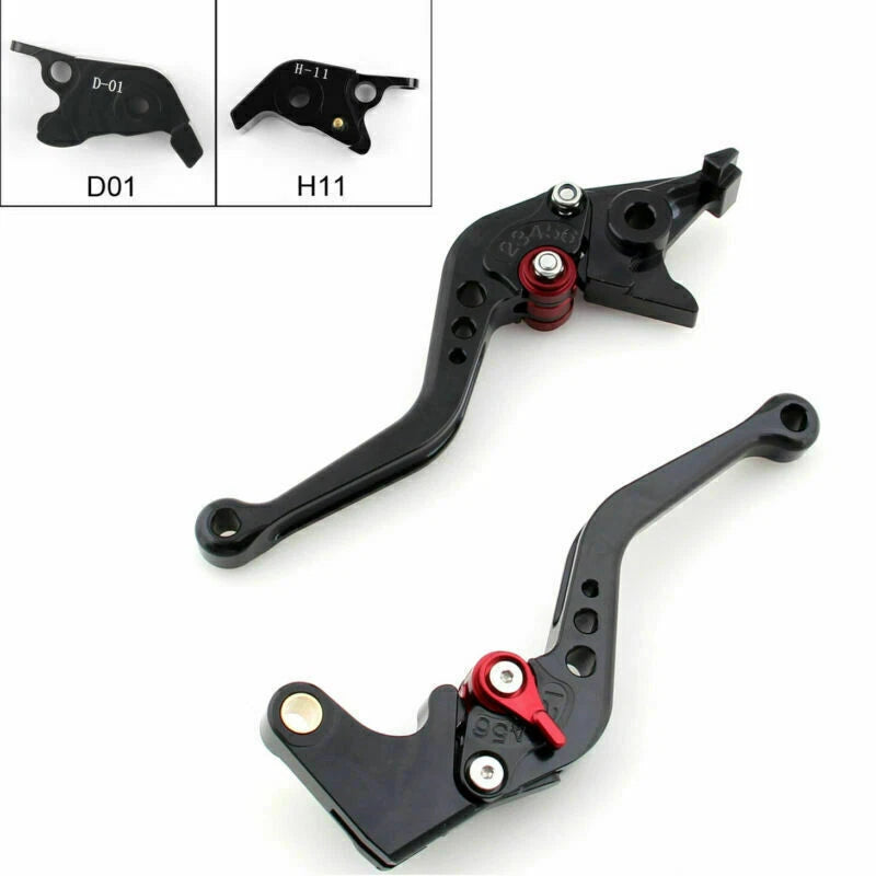 Short Brake Clutch Levers for Ducati Hypermotard 1100/SP (2007–2012) Black T9