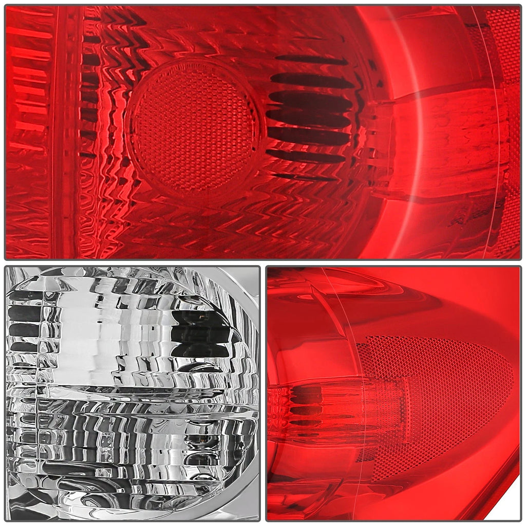 Right Side Taillight for Toyota Tundra (2007–2009) OE Style Chrome Housing Red Lens