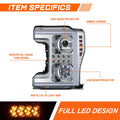 Sequential LED DRL Projector Headlights for Ford F250 F350 F450 (2017–2019)