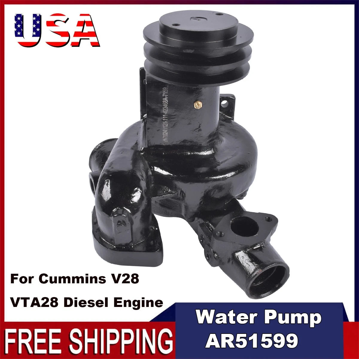 Water Pump for Cummins V28 VTA28 Diesel Engine (YYYY–YYYY)