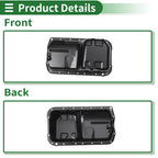 Engine Oil Pan for Honda Accord (1998-2002) - 1 x No.11200PAAA00 Iron Black